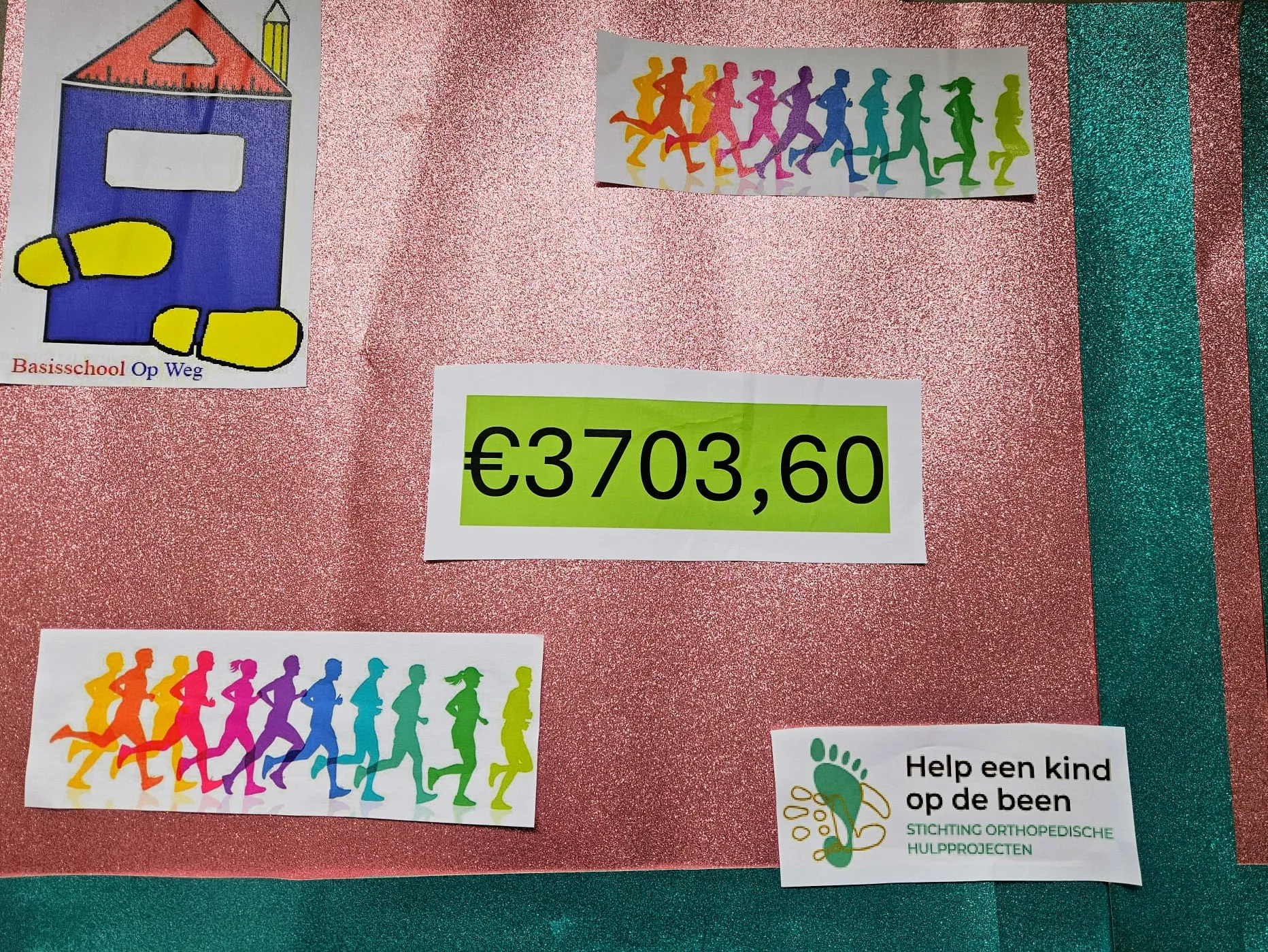 Sponsorloop van basisschool Op Weg in Ooij haalt 3703,60 euro op voor ons